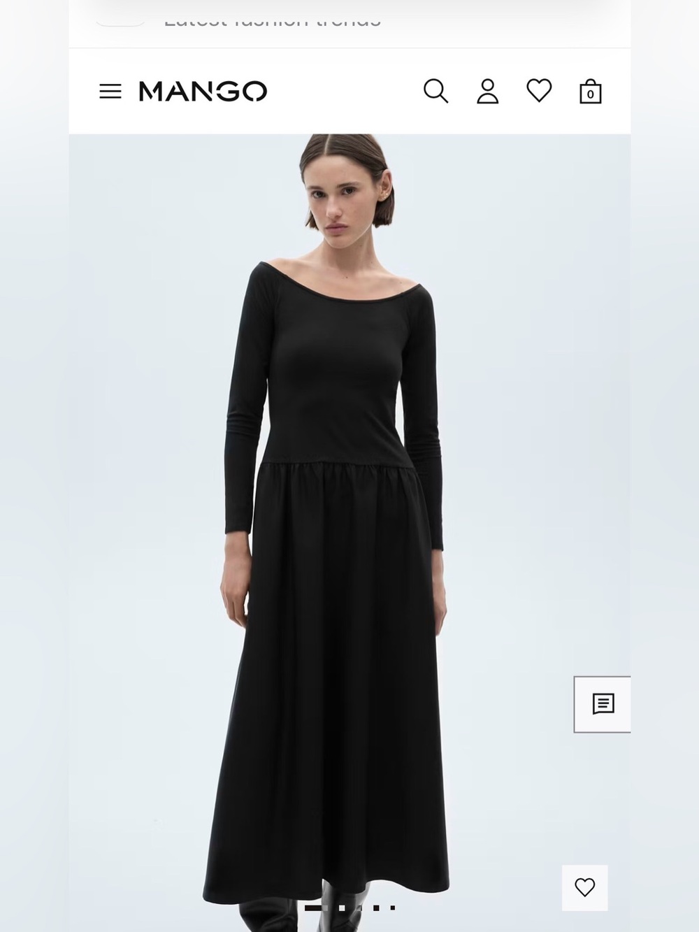 Black Long Sleeve Scoop Neck Maxi Dress